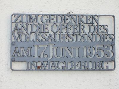 Gedenkplatte 17. Juni 1953