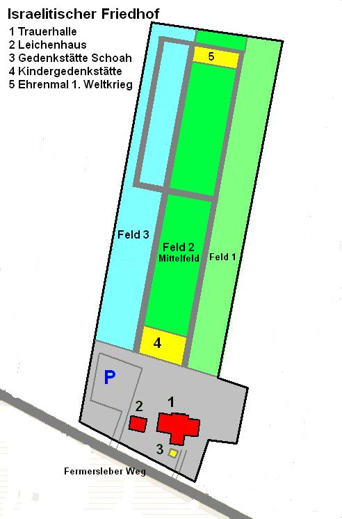 �bersichtsplan Israelitischer Friedhof