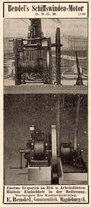 Werbung Bendel Schiffswindenmotor