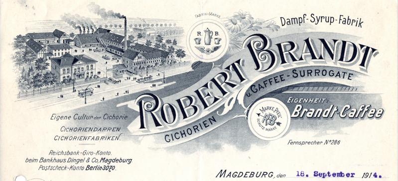 Briefkopf der Firma Robert Brandt von 1914