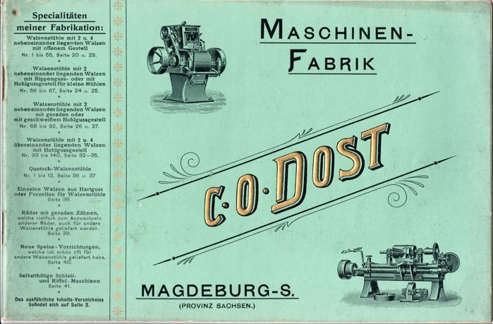 Titelblatt Katalog Dost von 1905