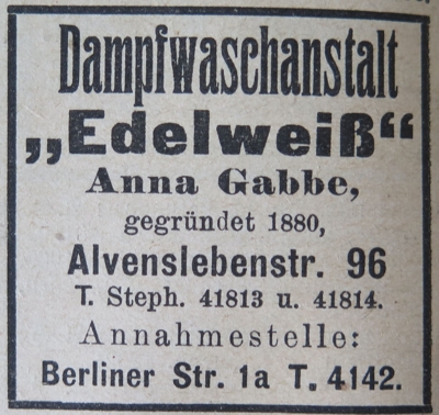 Edelweiß Werbeanzeige 1927