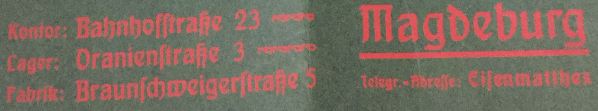 Firmenadressen Matthes auf Preisliste