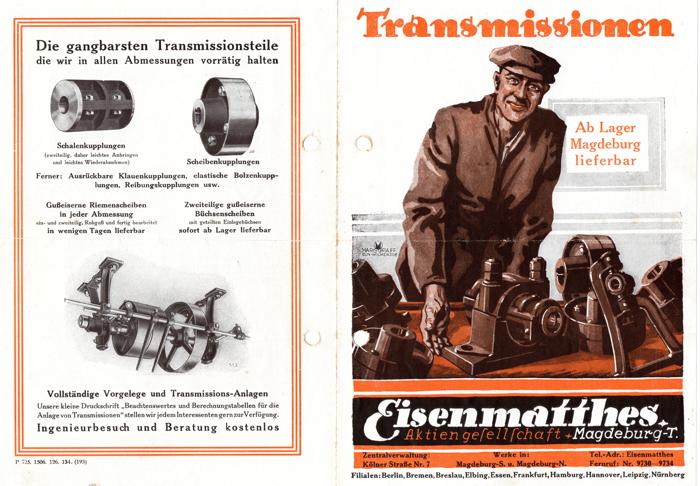 Werbebroschüre Eisenmatthes Transmissionen