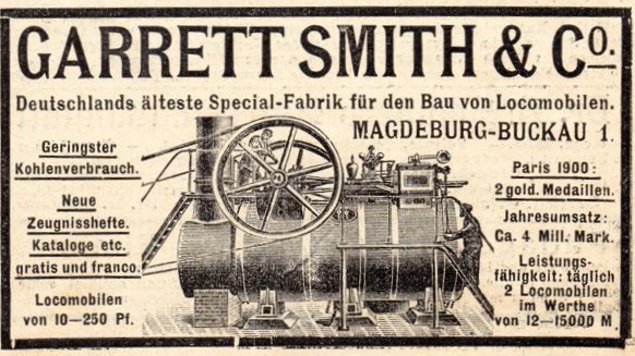 Werbeanzeige Garrett Smith & Co. von 1901