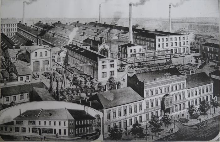 Zeichnung Firmengelände 1870