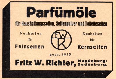 Werbeanzeige Firma Richter von 1938