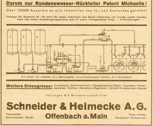 Briefkopf Schneider &anp; Helmecke 1929