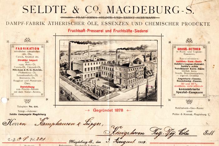 Briefkopf Seldte & Co. 1909
