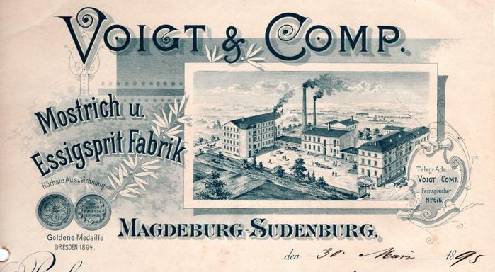 Briefkopf Voigt & Co. von 1895